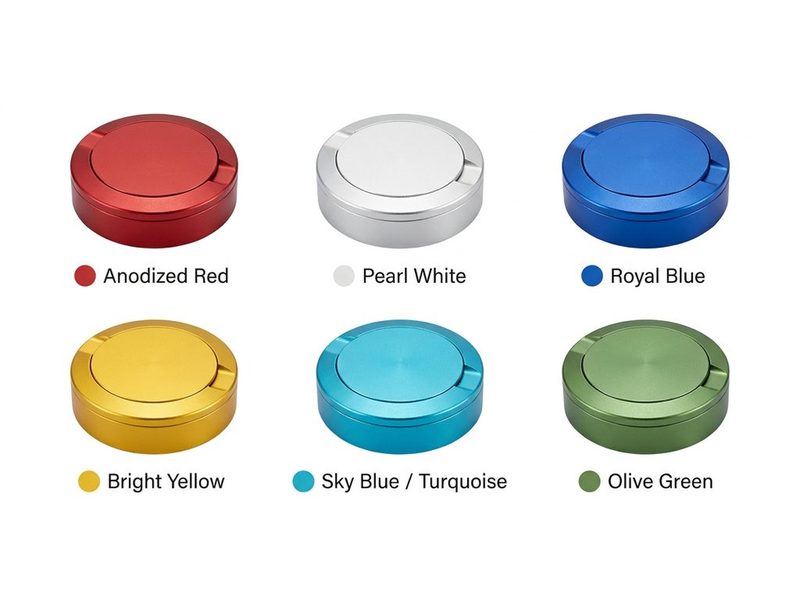 Anodised colour range